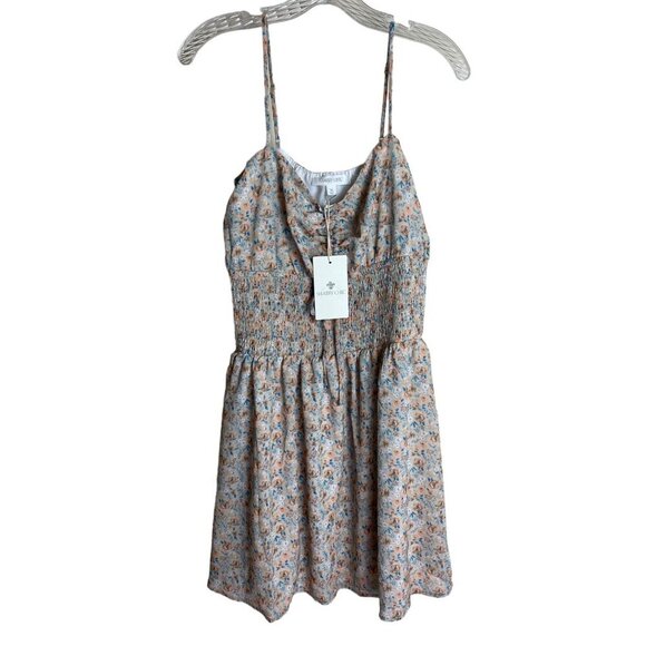 Shabby Chic NWT $128 The Marley Smudge Floral Cottagecore Mini Dress Womens Med - Picture 3 of 13